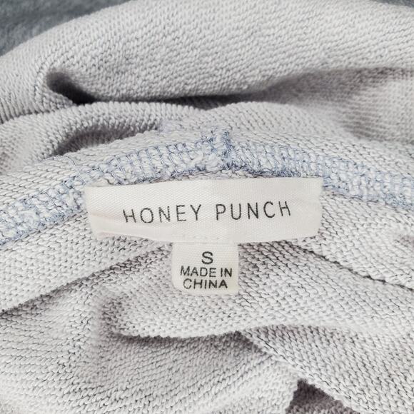 Honey Punch Gray Cropped Hoodie Small - Picture 7 of 7
